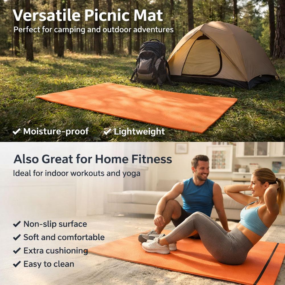 حصيرة يوغا خفيفة الوزن ومقاومة - مراجعة Outdoor Camping Rugs وسعره