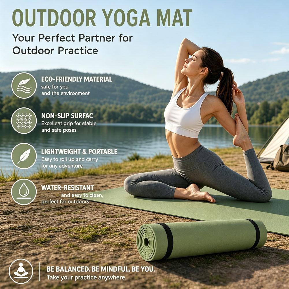 حصيرة يوغا خفيفة الوزن ومقاومة - مراجعة Outdoor Camping Rugs وسعره