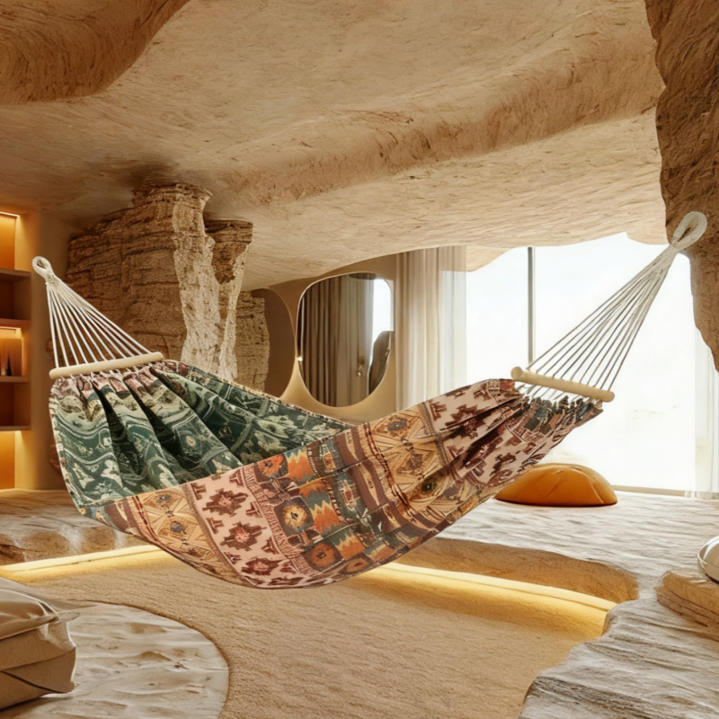 أرجوحة قماشية مزدوجة جاكارد بت - مراجعة Bed Outdoor Camping وسعره