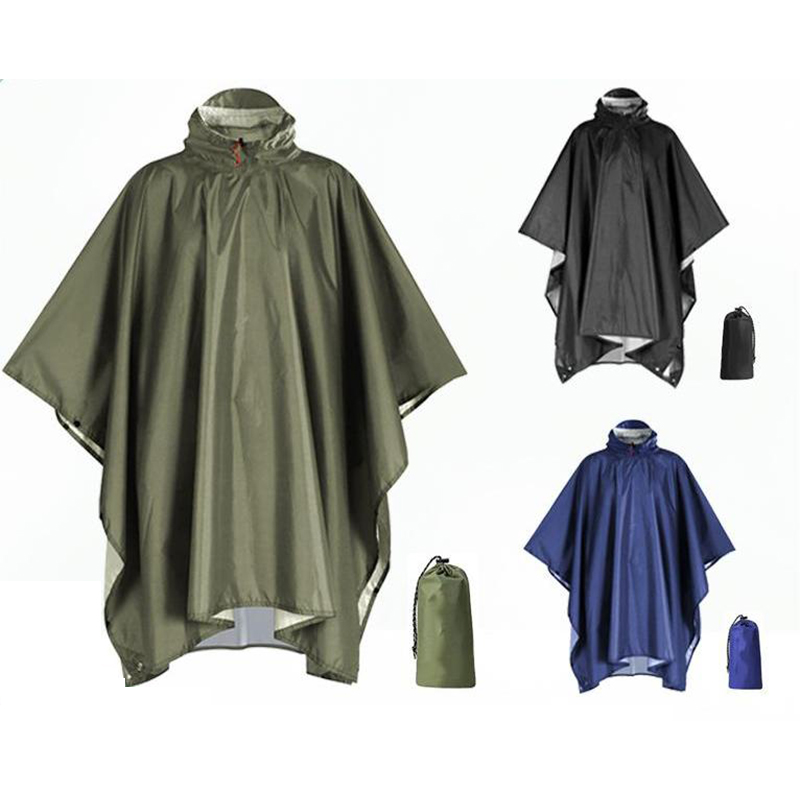 معطف مطر عالي التحمل لحقيبة ال - مراجعة Camping Rain Poncho وسعره