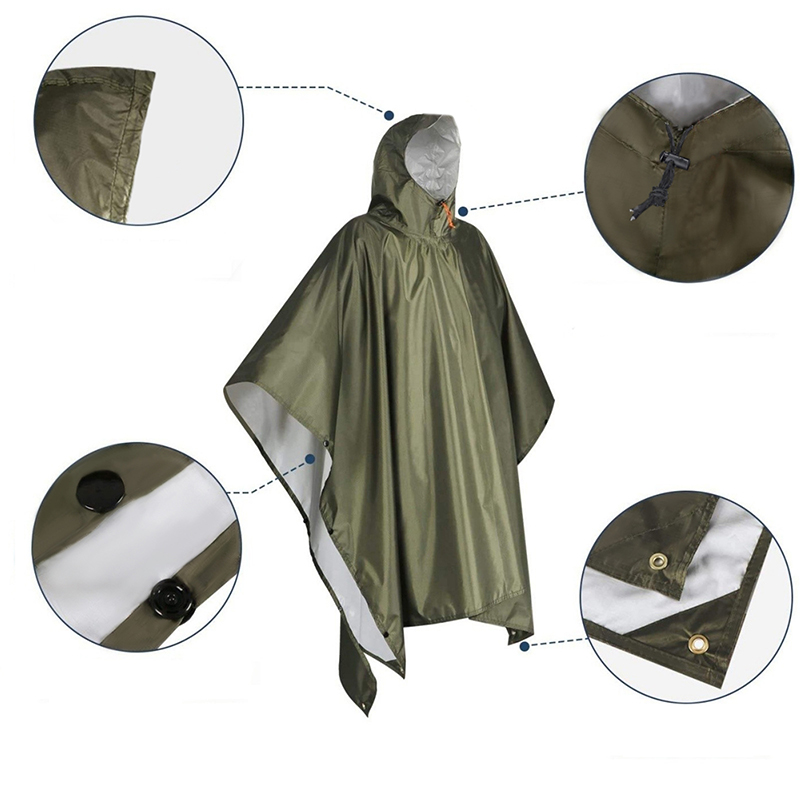 معطف مطر عالي التحمل لحقيبة ال - مراجعة Camping Rain Poncho وسعره