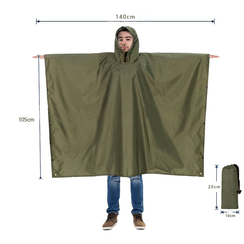 معطف مطر عالي التحمل لحقيبة ال - مراجعة Camping Rain Poncho وسعره