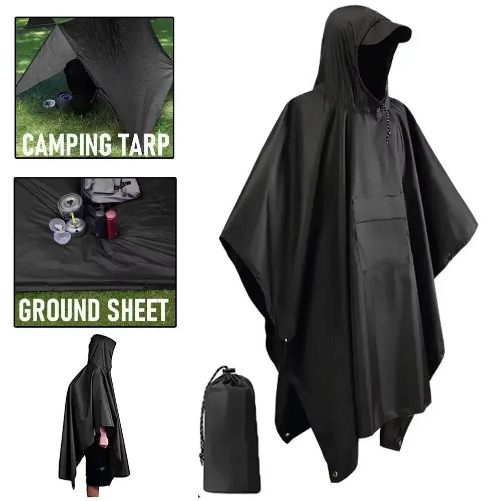 معطف مطر متعدد الاستخدامات 3 ف - مراجعة Camping Rain Poncho وسعره